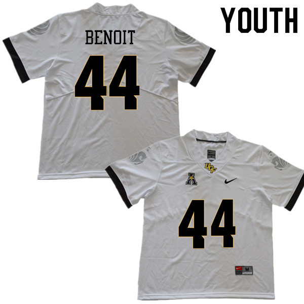 Youth #44 Elijah Benoit UCF Knights College Football Jerseys Sale-White